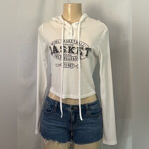 White Hooded Women's Top